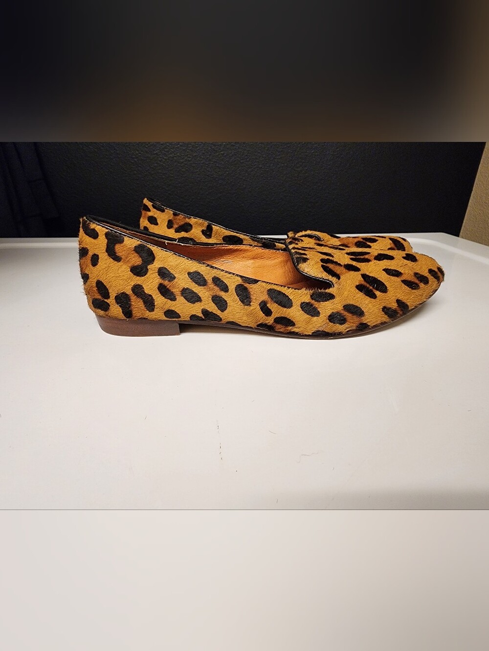 Madewell Leopard-Print Loafers in Tan and Black